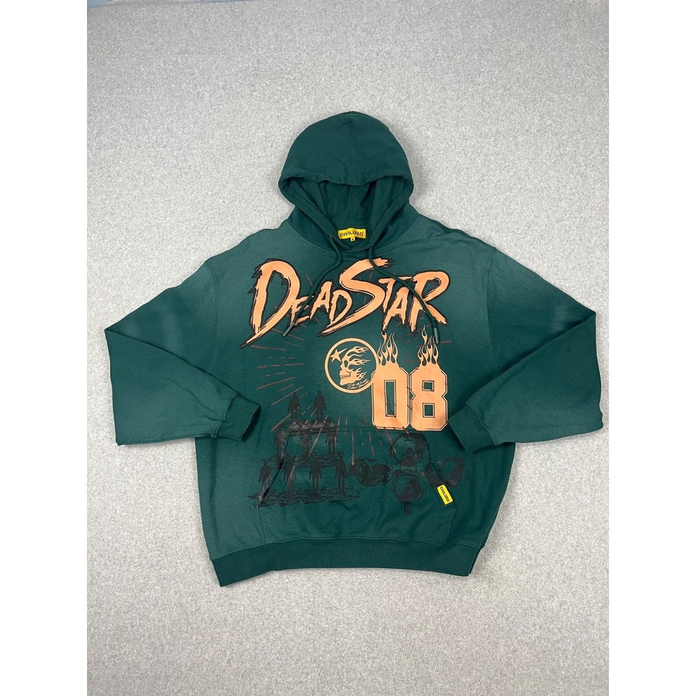 Civilized Road To Paradise Hoodie Mens XL Green Deadstar‎ Sweatshirt Pullover